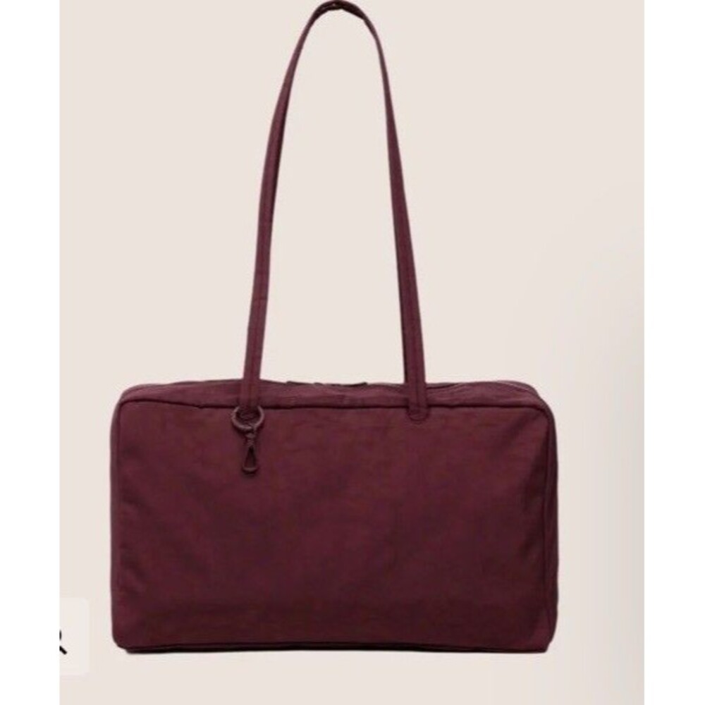 BAGGU Mahogany Medium Bowler Handbag  Purse Shoulder Bag Tote NWT